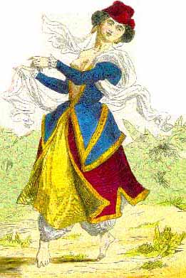 Almée égyptienne. Jean-Antoine Valentin Foulquier (Paris 1822 -1896). wood-engraving. 1876