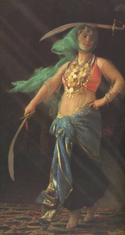 An Almeh Performing The Sword Dance