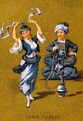 DANSE TURQUE. chromo. 1880.